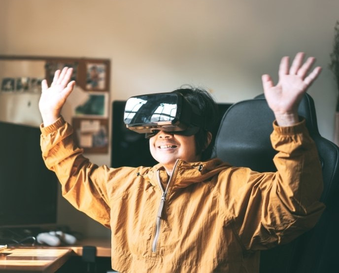 Barn behandlas för adhd med virtuell verklighet